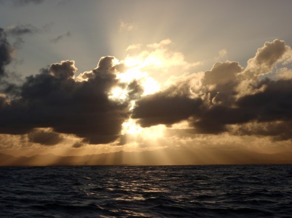 Sunset Over the DR as we sailed away