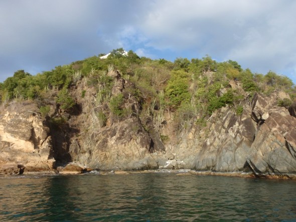 St. Barts shore line, picture taken from Dragonsbane