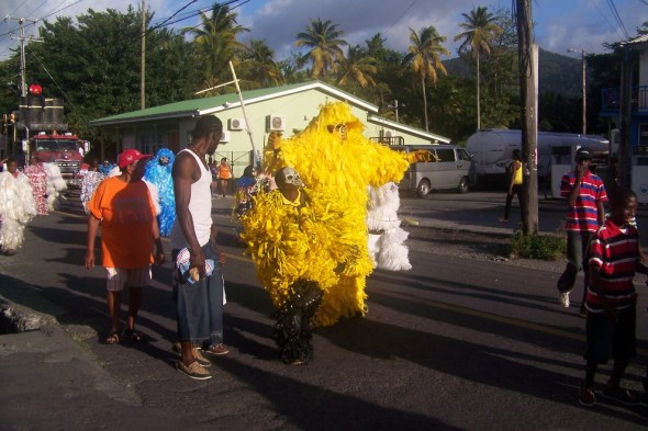 Locals celebrating Dominica