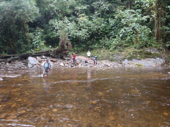 Crossing one of many streams 