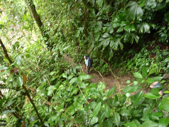 Looking down at Ramana from the trail switch back 
