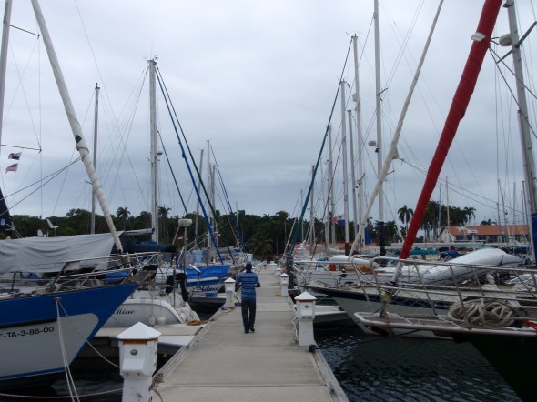 Our Marina, Kinda nice to see all sailboats and only one motorboat on our dock!