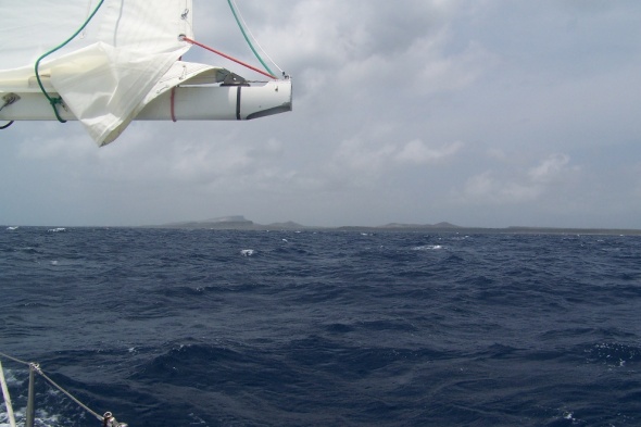 Sailing into Curacao Island