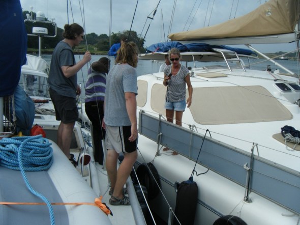 We had to raft with 2 other boats before we went through the locks. 