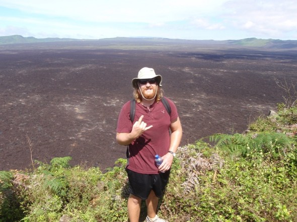 Standing next to the creator of the last volcano eruption in 2005 
