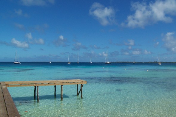 Picture from the beach of our anchorage