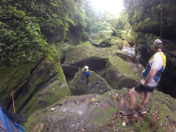We had to climb over more rocks and huge boulders to get to the flowing river below. 