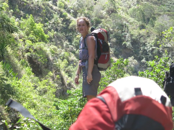 Jade waiting for Ben to catch up