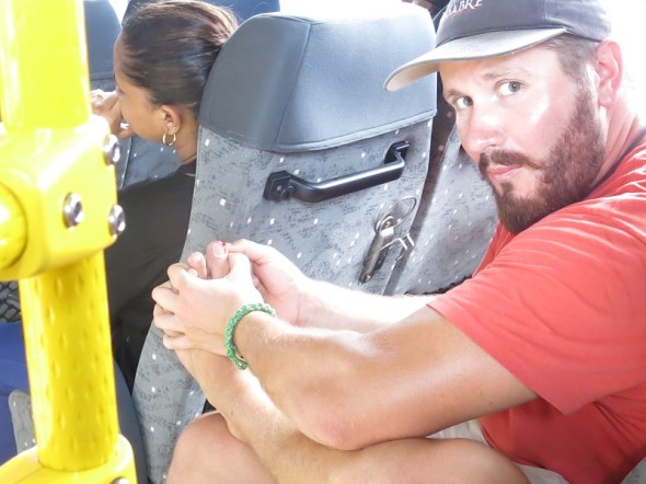 To start our explorations of Maurituis we walked to the bus station to go hike up Corp De Garde Mountain. But Cary split his toe on one of the millions of pavers that are sticking up all over Port Louis.