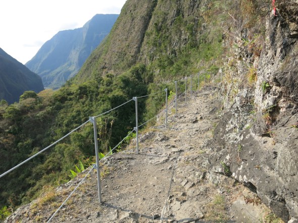 Trails are close to the cliff edge.