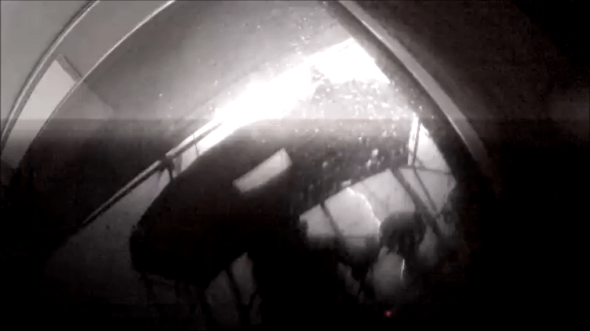 Thunderstorm at night 45kts wind and 4 meter swell plus